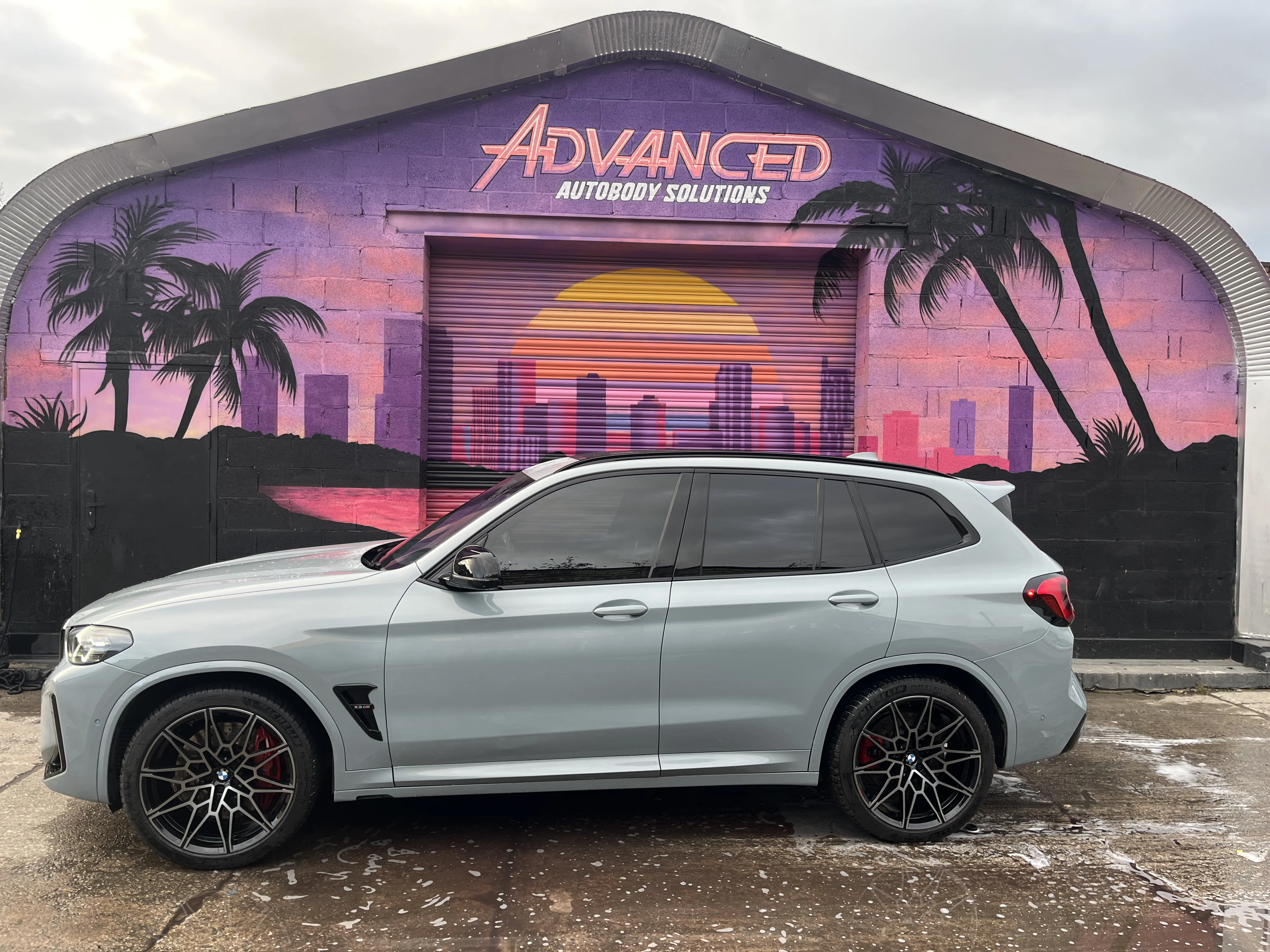 Accident repair result with restored bodywork finish